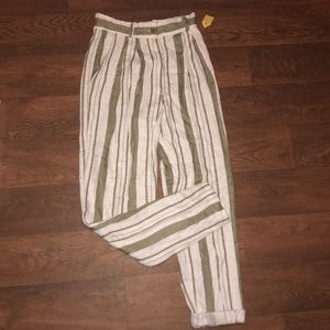 NWOT VINTAGE STRIPED STRAIGHT LEG TROUSERS